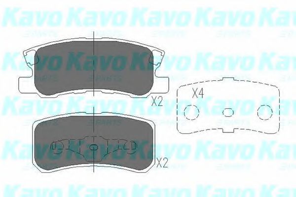 Комплект тормозных колодок, дисковый тормоз KAVO PARTS KBP-5515