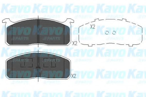 Комплект тормозных колодок, дисковый тормоз KAVO PARTS KBP-9029