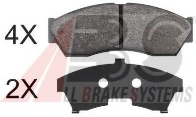 Комплект тормозных колодок, дисковый тормоз A.B.S. 37849