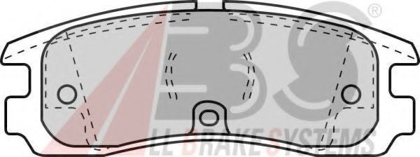 Комплект тормозных колодок, дисковый тормоз A.B.S. 38754
