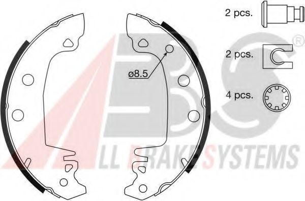 Комплект тормозных колодок A.B.S. 8878
