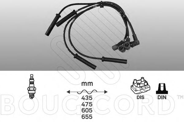 Комплект проводов зажигания BOUGICORD 8002