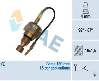 Термовыключатель, вентилятор радиатора FAE 37640