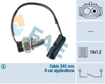 Выключатель, фара заднего хода FAE 40915