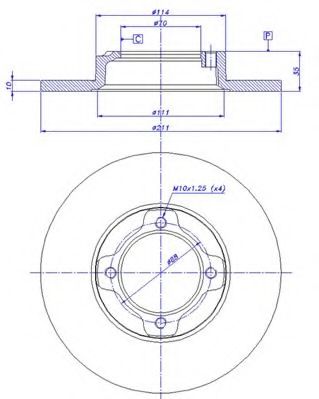 Тормозной диск CAR 14909