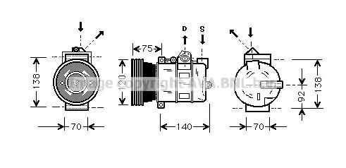 Компрессор, кондиционер AVA QUALITY COOLING AUK043