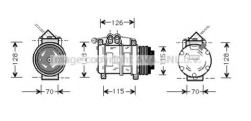 Компрессор, кондиционер AVA QUALITY COOLING BWK074