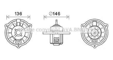 Электродвигатель, вентиляция салона AVA QUALITY COOLING HY8416