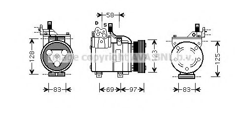 Компрессор, кондиционер AVA QUALITY COOLING HYK093