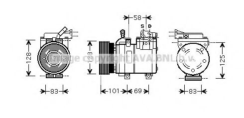 Компрессор, кондиционер AVA QUALITY COOLING HYK159