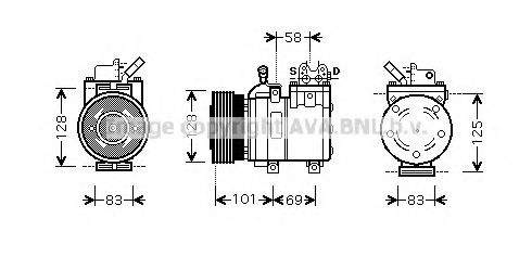 Компрессор, кондиционер AVA QUALITY COOLING HYK166