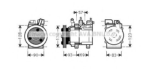 Компрессор, кондиционер AVA QUALITY COOLING HYK264