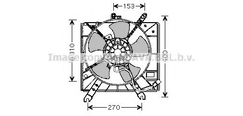 Вентилятор, охлаждение двигателя AVA QUALITY COOLING KA7505