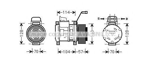 Компрессор, кондиционер AVA QUALITY COOLING MEK190