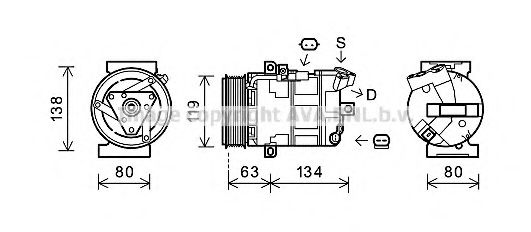 Компрессор, кондиционер AVA QUALITY COOLING RTK481