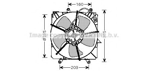 Вентилятор, охлаждение двигателя AVA QUALITY COOLING TO7515