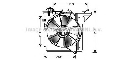 Вентилятор, охлаждение двигателя AVA QUALITY COOLING TO7538