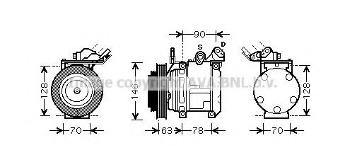 Компрессор, кондиционер AVA QUALITY COOLING TOK442