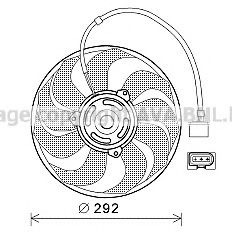 Вентилятор, охлаждение двигателя AVA QUALITY COOLING VW7533