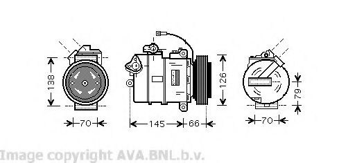 Компрессор, кондиционер AVA QUALITY COOLING VWK261