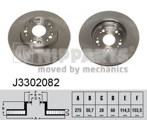 Тормозной диск NIPPARTS J3302082