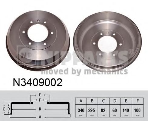 Тормозной барабан NIPPARTS N3409002