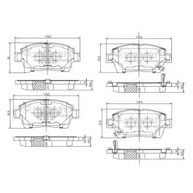 Комплект тормозных колодок, дисковый тормоз NIPPARTS N3602132