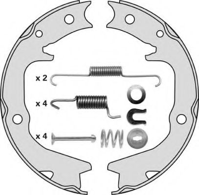 Комплект тормозных колодок, стояночная тормозная система MGA M858R