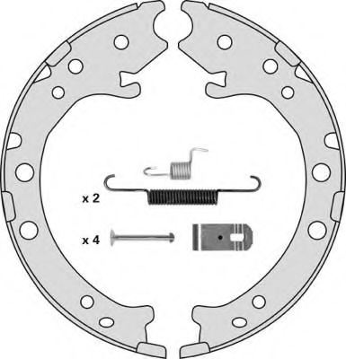 Комплект тормозных колодок, стояночная тормозная система MGA M883R