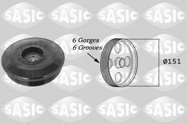 Ременный шкив, коленчатый вал SASIC 2154016