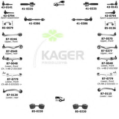 Подвеска колеса KAGER 800114