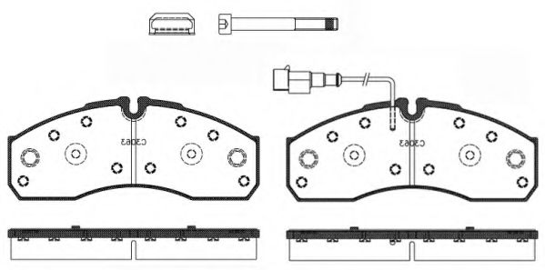 Комплект тормозных колодок, дисковый тормоз KAWE 0651 42