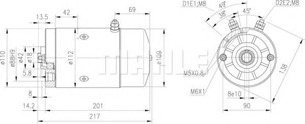 Электродвигатель MAHLE ORIGINAL MM 136