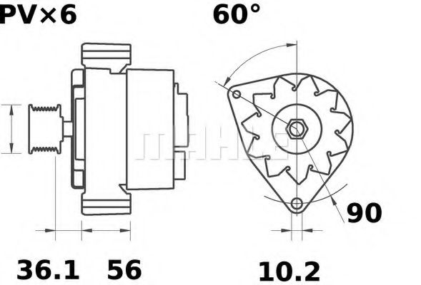 Генератор MAHLE ORIGINAL MG 430