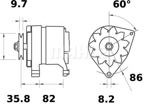 Генератор MAHLE ORIGINAL MG 107