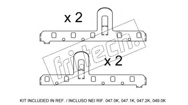 Комплектующие, колодки дискового тормоза fri.tech. KIT.001