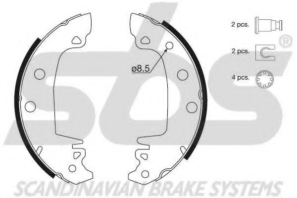 Комплект тормозных колодок sbs 18492799490