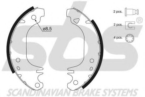 Комплект тормозных колодок sbs 18492719491