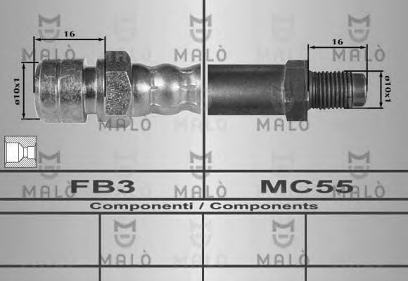 Тормозной шланг MALÒ 80299