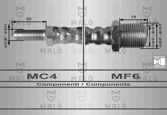 Тормозной шланг MALÒ 8455