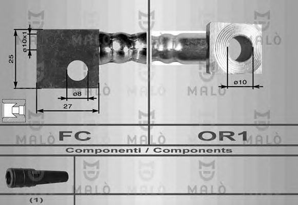 Тормозной шланг MALÒ 8544