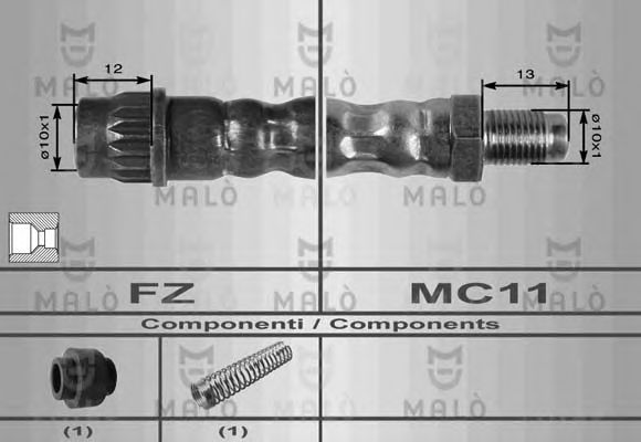 Тормозной шланг MALÒ 8547