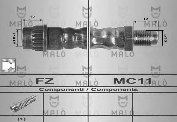 Тормозной шланг MALÒ 8620