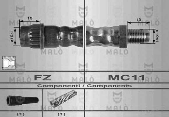 Тормозной шланг MALÒ 8636