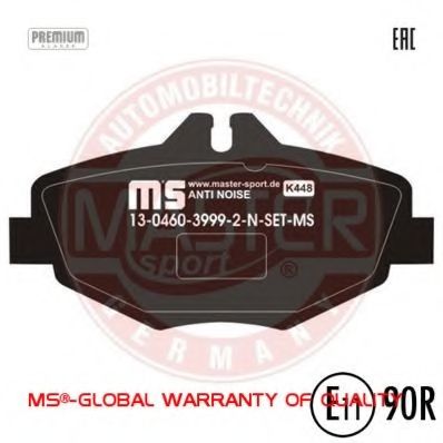 Комплект тормозных колодок, дисковый тормоз MASTER-SPORT 13046039992N-SET-MS