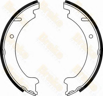 Комплект тормозных колодок, стояночная тормозная система Brake ENGINEERING SH2477