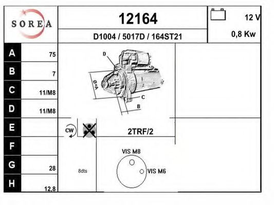 Стартер EAI 12164