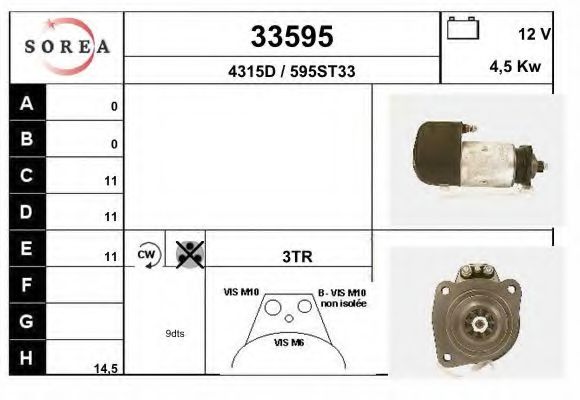 Стартер EAI 33595