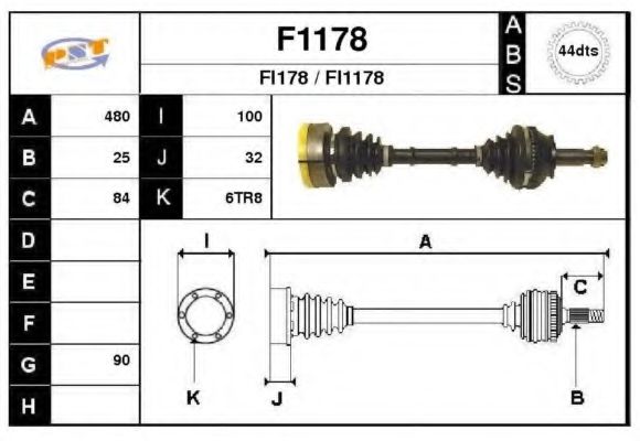 Приводной вал SNRA F1178