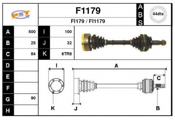 Приводной вал SNRA F1179